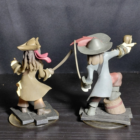 Disney Infinity Jack Sparrow & Barbossa Figurine. Dusty/Potential Damage. Works. - Picture 2 of 2